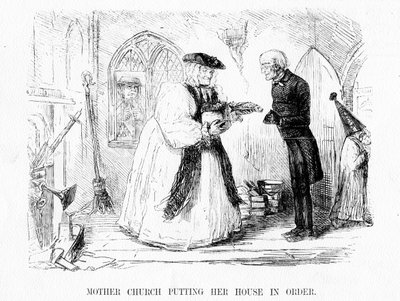 Mother Church Putting Her House in Order, Cartoon from 